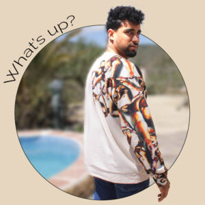Mens asymmetric sweatshirt back