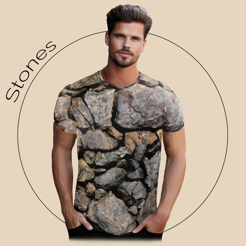 img Men's Athletic T-shirt "Stones"