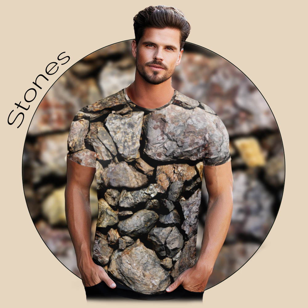 img Men's Athletic T-shirt "Stones"