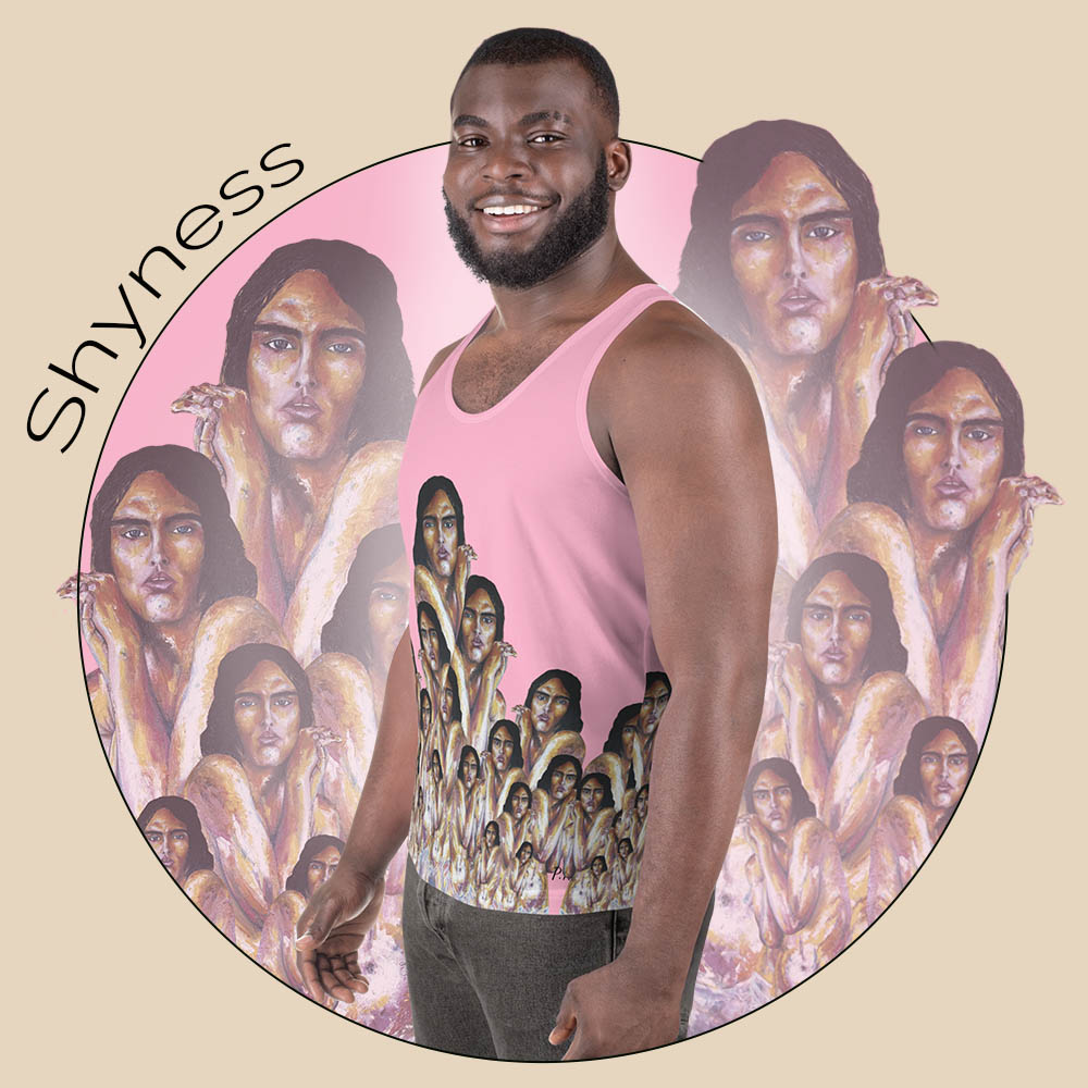 Image side men's Tank Top "Shyness