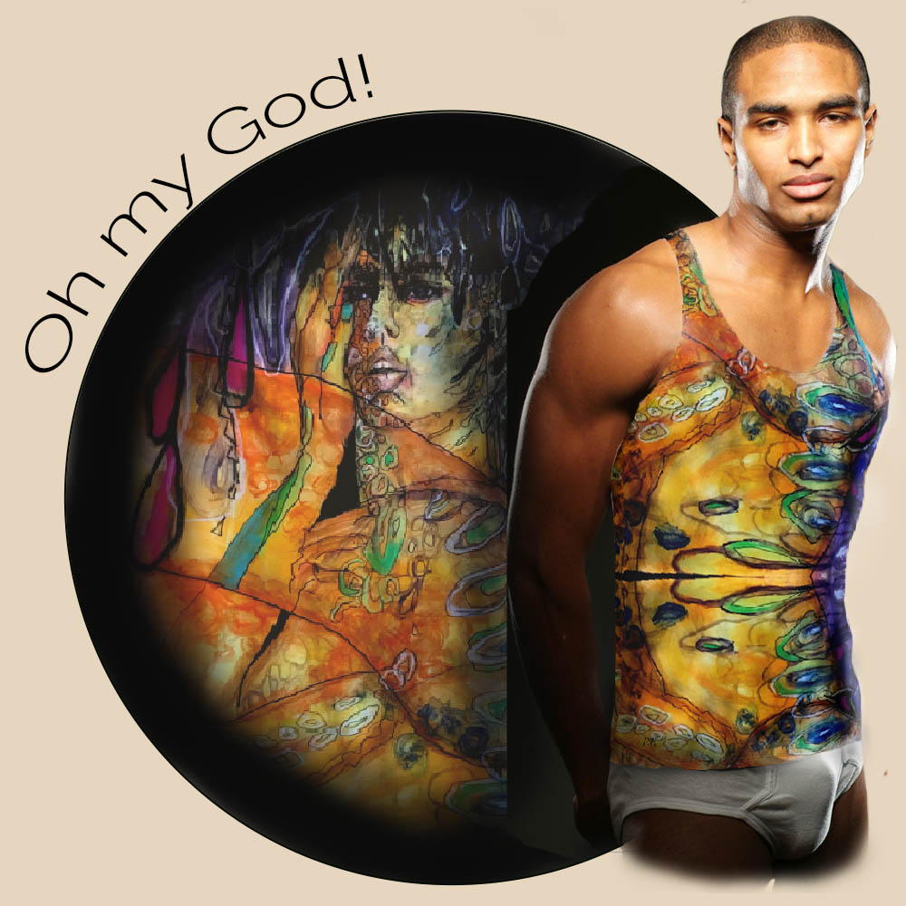 Img Mens colorfull Tank-Top on background