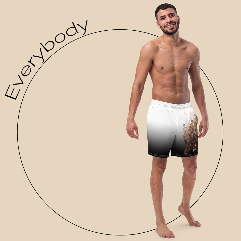 img Men's Swim Trunks with asymmetric Gay-Art Print
