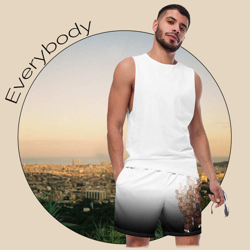 img Men's Swim Trunks asymmetric Gay-Art Print