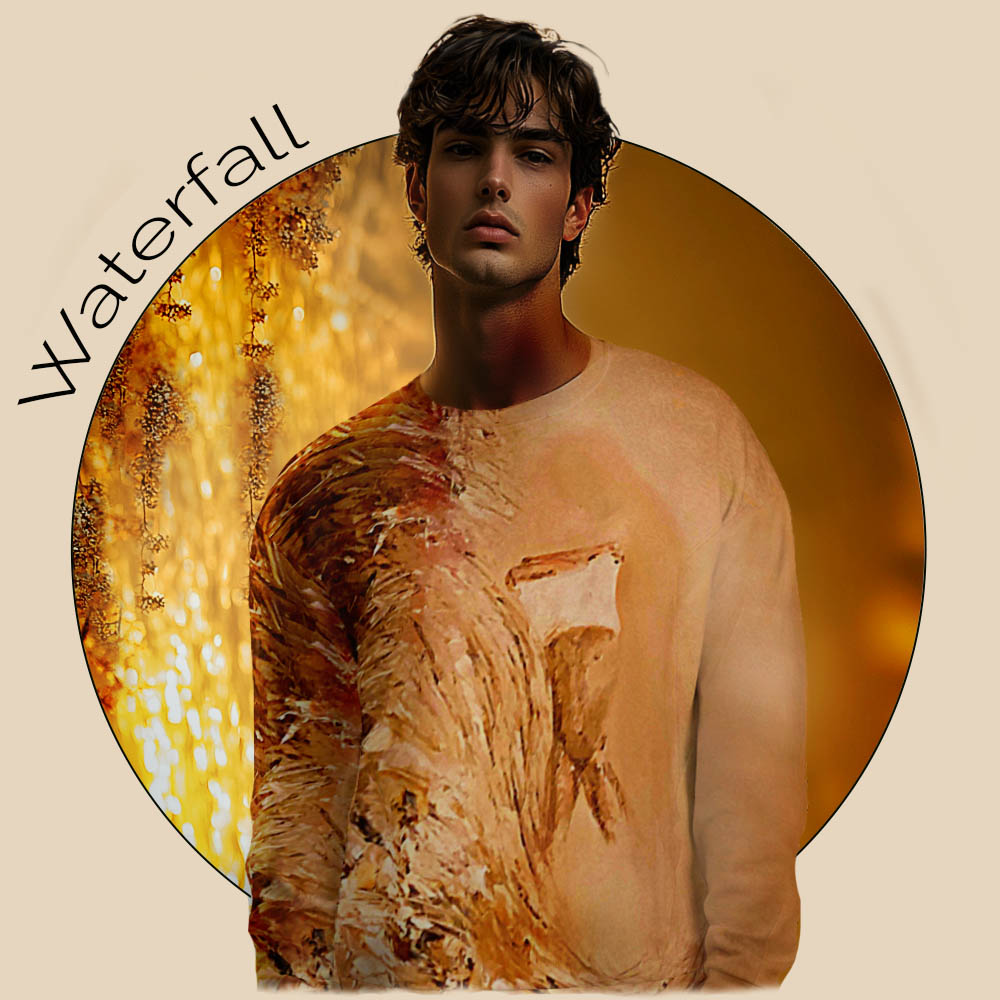 img Men's sweatshirt "Waterfall"