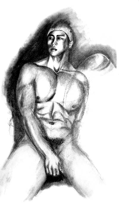 img drawing swimming boy