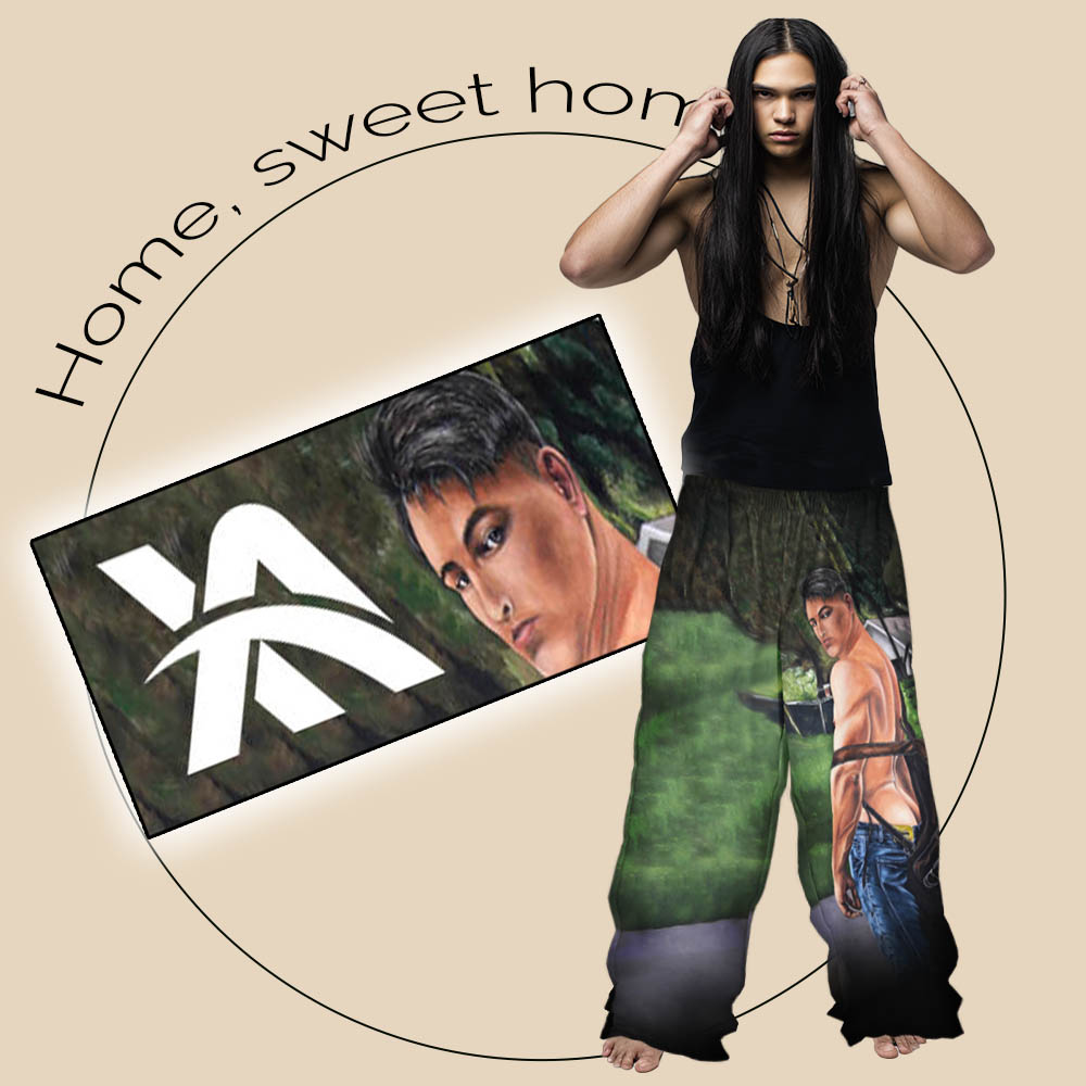 img Cotton Wide leg pants "Home sweet home"